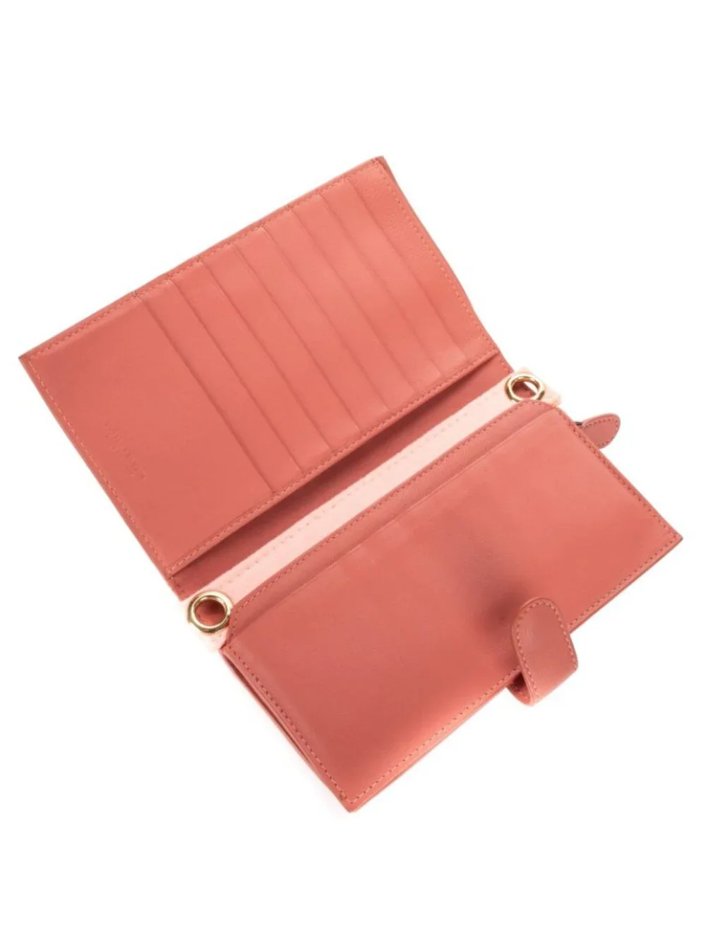 Bottega Veneta Continental Wallet Blush Pinkintrecciato Calfskin Leathera